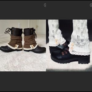 Lot of 2 pair adorable boot cuffs💜